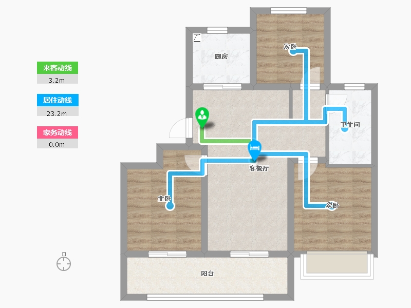 山东省-青岛市-中铁建青岛WELL健康城-71.21-户型库-动静线