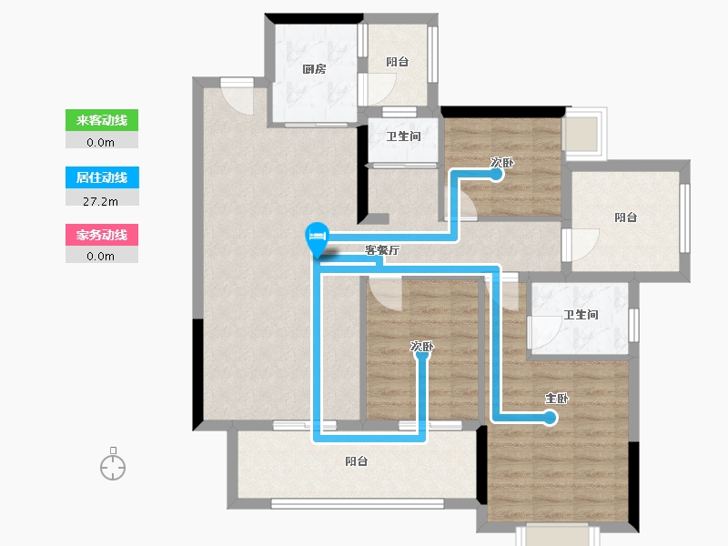 贵州省-六盘水市-麒龙香山美域-106.00-户型库-动静线