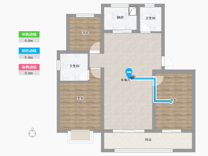 山东省-青岛市-山钢泓明府-84.81-户型库-动静线