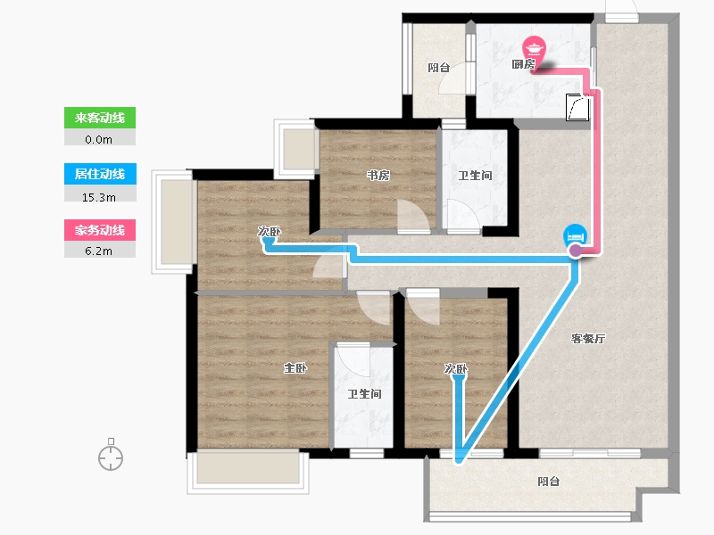 广东省-汕尾市-保利海德公馆-110.00-户型库-动静线