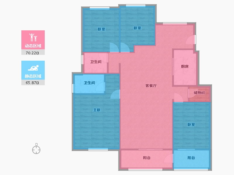 浙江省-温州市-万象公馆-120.00-户型库-动静分区