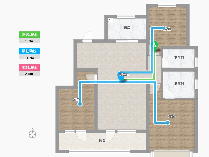 山东省-青岛市-中铁建青岛WELL健康城-95.20-户型库-动静线