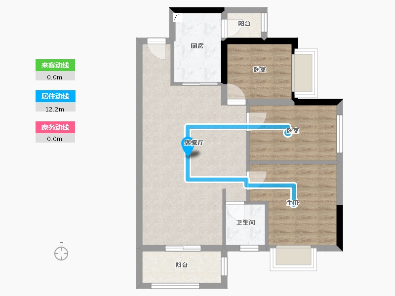 广东省-东莞市-碧海云天海岸城-72.35-户型库-动静线