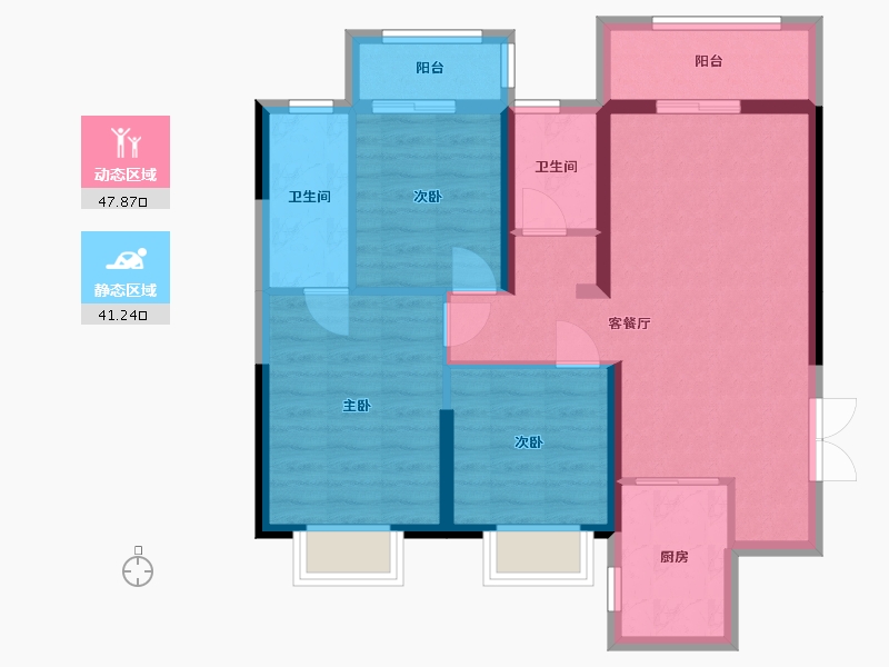 湖南省-株洲市-南城首座-95.00-户型库-动静分区