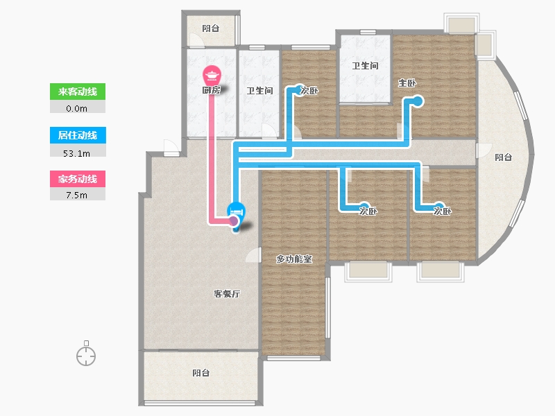 贵州省-贵阳市-龙湾国际二期-198.00-户型库-动静线