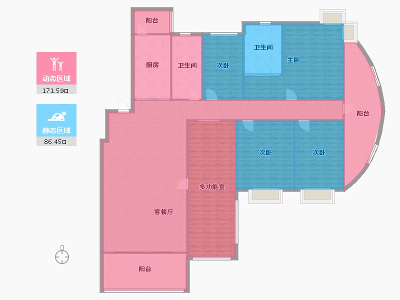 贵州省-贵阳市-龙湾国际二期-198.00-户型库-动静分区