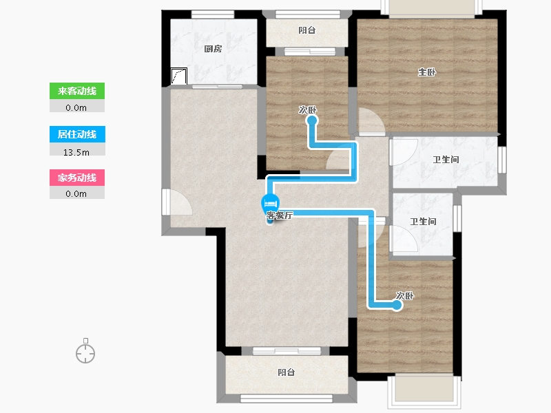 湖北省-武汉市-长江广电光谷家-85.06-户型库-动静线