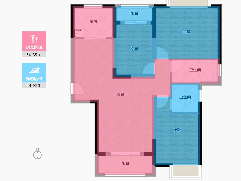 湖北省-武汉市-长江广电光谷家-85.06-户型库-动静分区