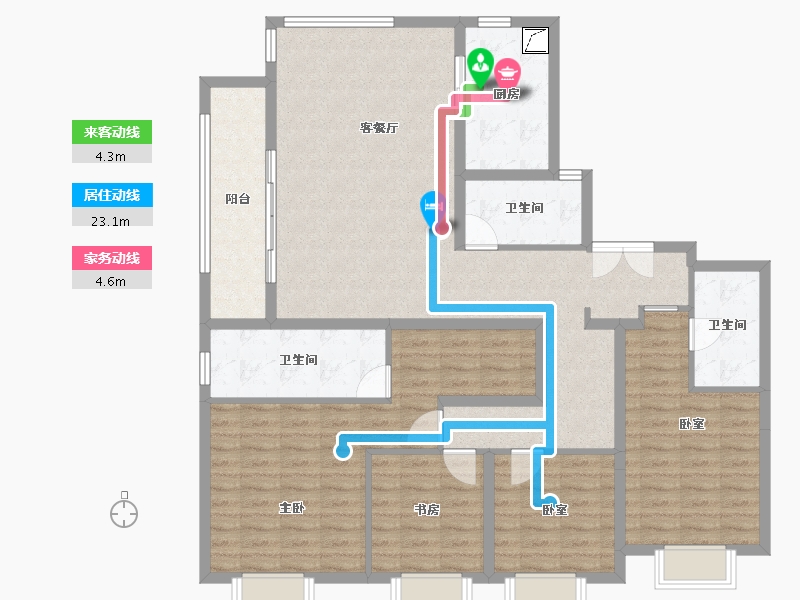 上海-上海市-天安豪园二期-133.74-户型库-动静线