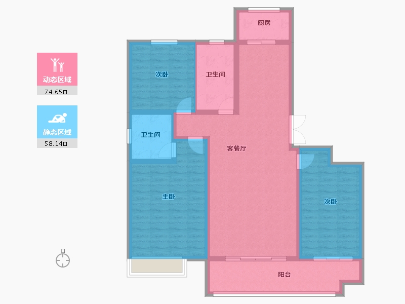 山东省-临沂市-新城府邸-120.00-户型库-动静分区