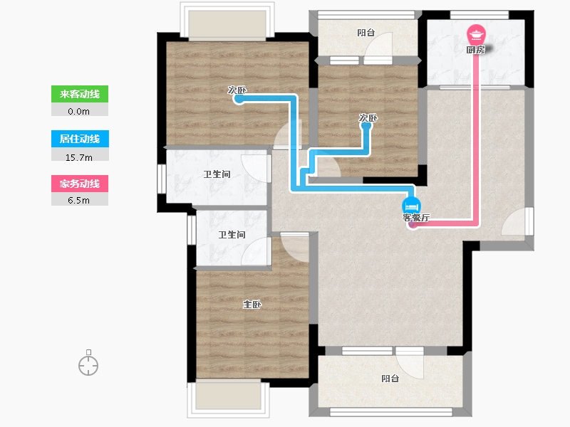 湖北省-武汉市-长江广电光谷家-83.47-户型库-动静线