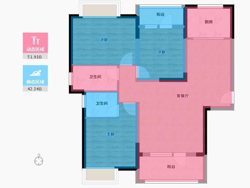 湖北省-武汉市-长江广电光谷家-83.47-户型库-动静分区