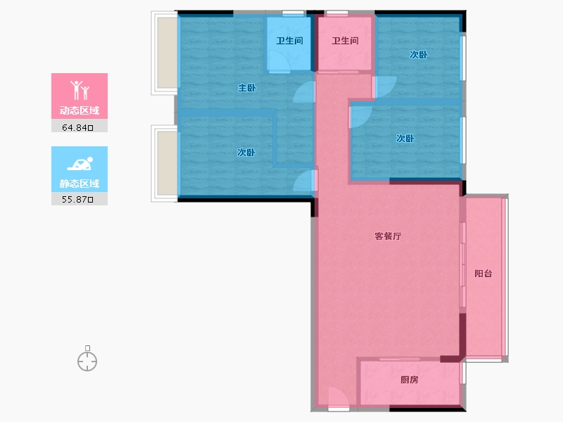 四川省-成都市-新鸿基悦城-110.00-户型库-动静分区