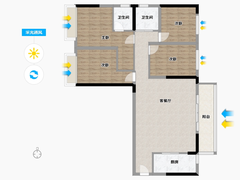 四川省-成都市-新鸿基悦城-110.00-户型库-采光通风