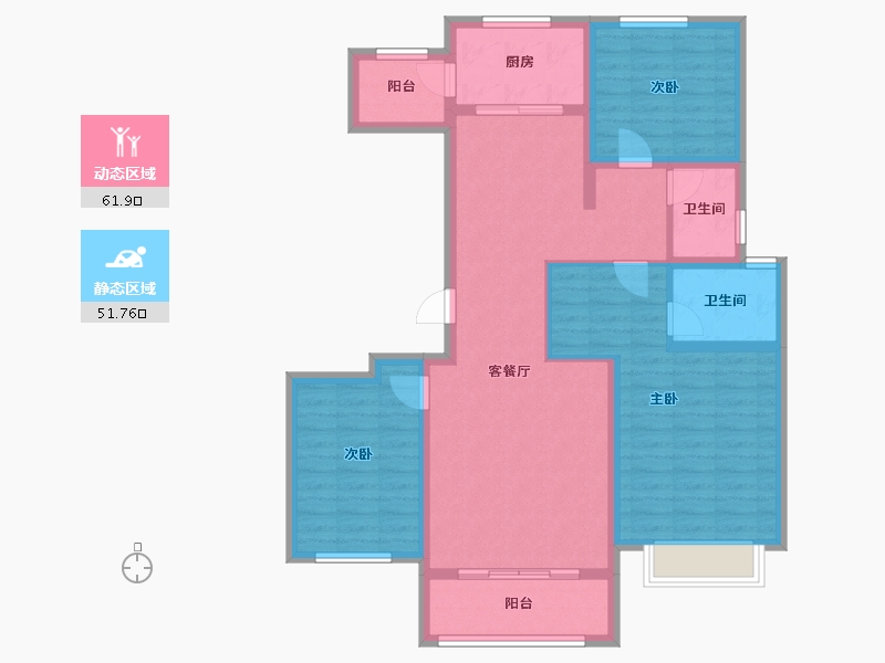 山西省-运城市-铭基悦龙台-二期-120.00-户型库-动静分区