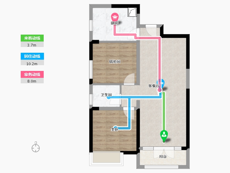 湖北省-武汉市-长江广电光谷家-63.36-户型库-动静线