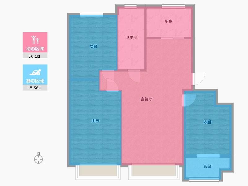 山东省-潍坊市-益新街祥瑞苑-90.00-户型库-动静分区