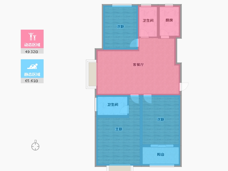 山东省-济宁市-惠馨苑(建设中)-103.00-户型库-动静分区