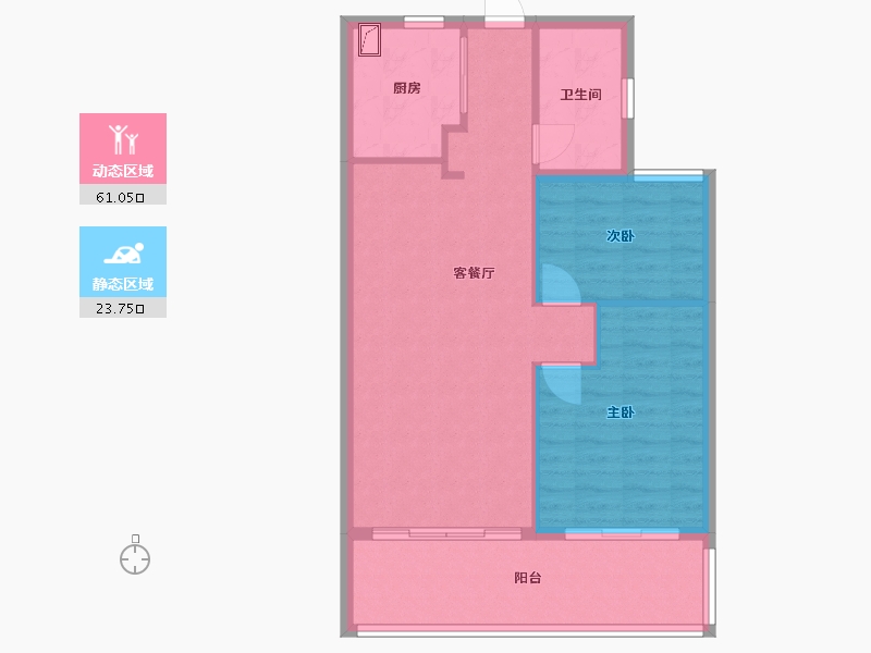 浙江省-温州市-新鸿东望蓝海-77.28-户型库-动静分区