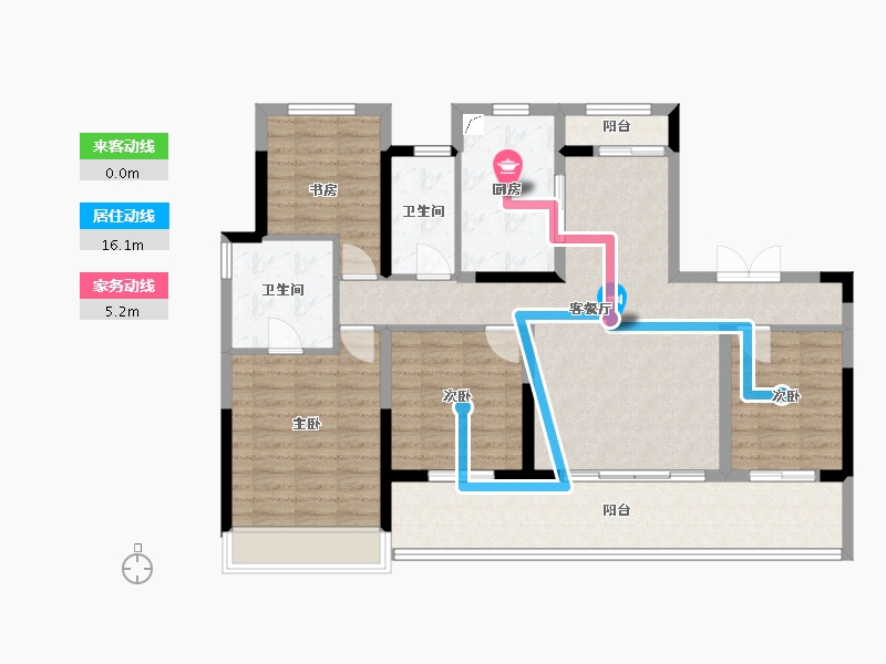 浙江省-温州市-远洋半岛九号-111.58-户型库-动静线