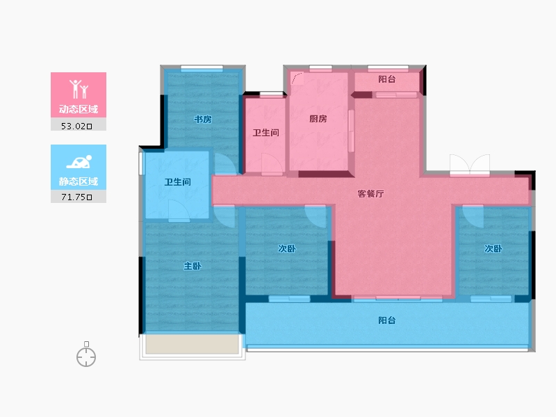 浙江省-温州市-远洋半岛九号-111.58-户型库-动静分区