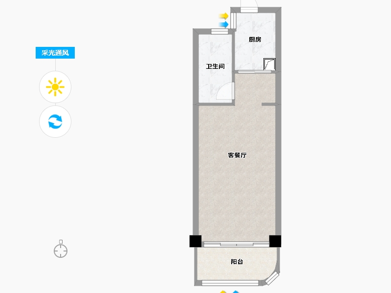 浙江省-温州市-新鸿东望蓝海-40.81-户型库-采光通风