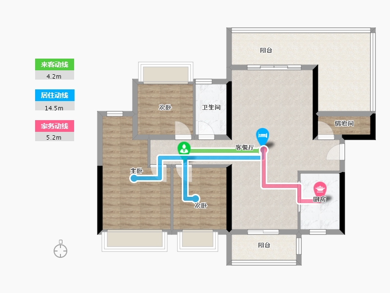 广东省-汕头市-珑璟花园-100.00-户型库-动静线