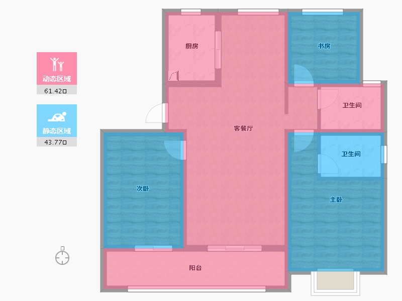 山东省-青岛市-山钢泓明府-93.61-户型库-动静分区