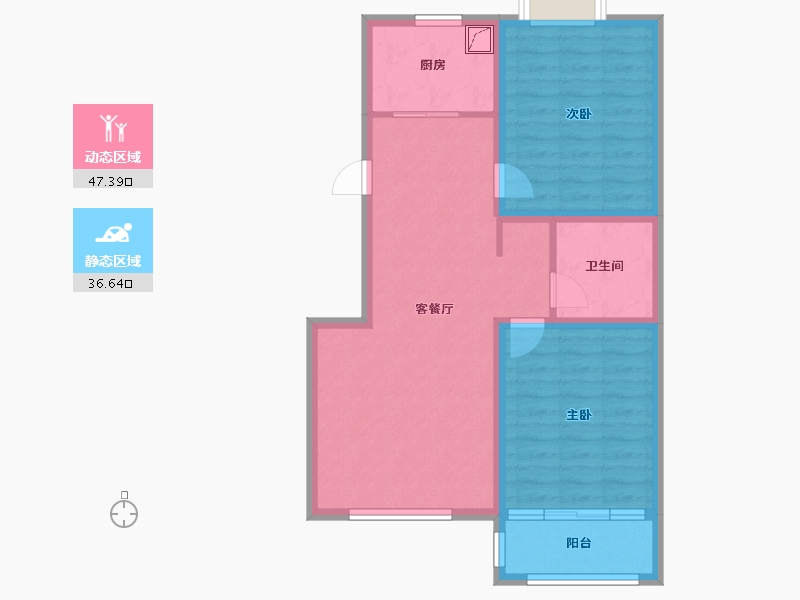 山西省-晋中市-绵建绿苑-74.00-户型库-动静分区