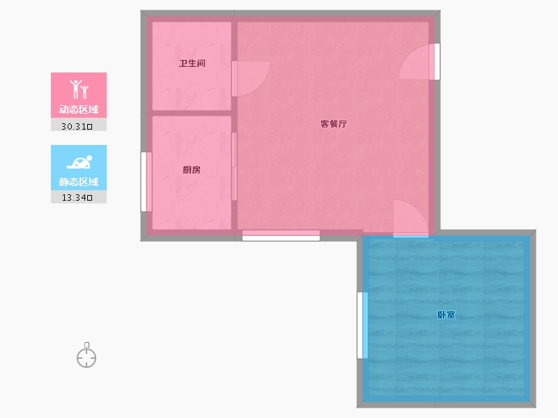 新疆维吾尔自治区-乌鲁木齐市-融亿海盈城市花园-41.25-户型库-动静分区