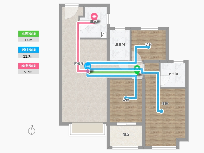 福建省-泉州市-中骏·丽景府-77.00-户型库-动静线