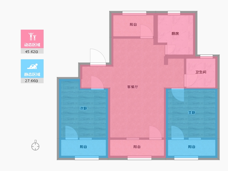 辽宁省-沈阳市-祥联大河原著-58.48-户型库-动静分区