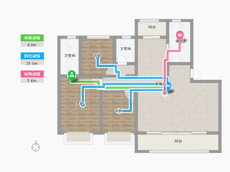 山东省-青岛市-山钢泓明府-109.61-户型库-动静线