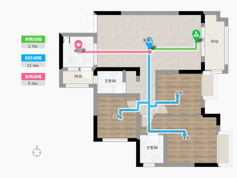 四川省-成都市-泰美蓝山-86.13-户型库-动静线