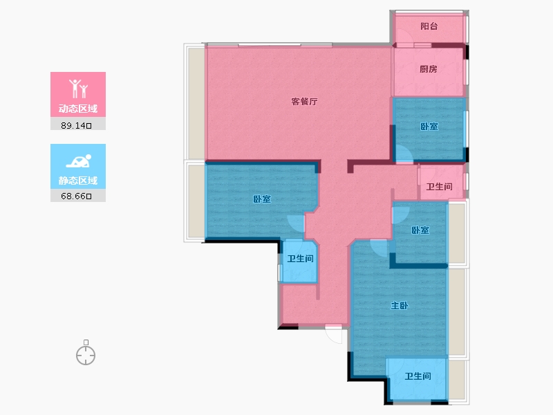 四川省-绵阳市-九洲江渚-144.33-户型库-动静分区