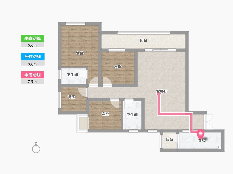 重庆-重庆市-中国铁建登科府-86.40-户型库-动静线