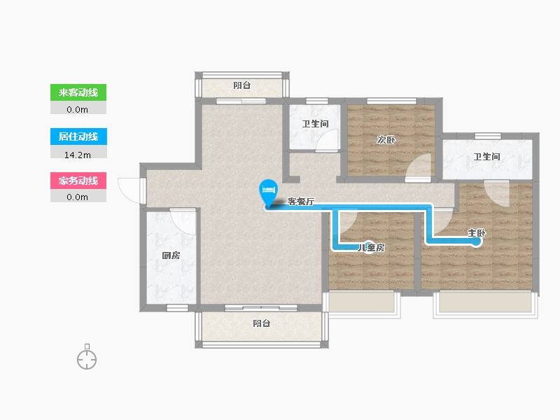 湖南省-长沙市-中建嘉和城凤凰台-96.81-户型库-动静线