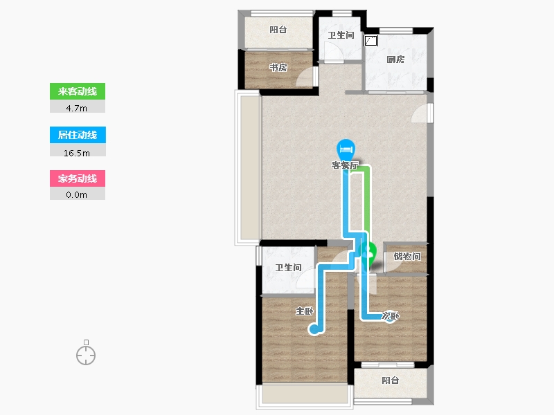 浙江省-温州市-凯迪新城博科园-93.60-户型库-动静线