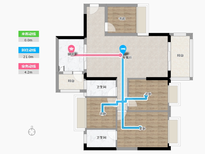 广东省-肇庆市-江景湾-95.32-户型库-动静线