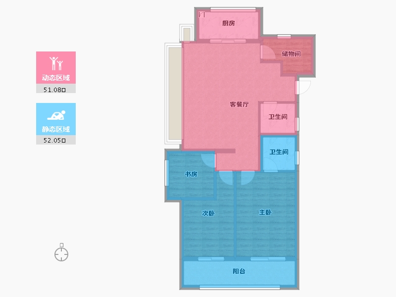 浙江省-金华市-野风广场-92.81-户型库-动静分区