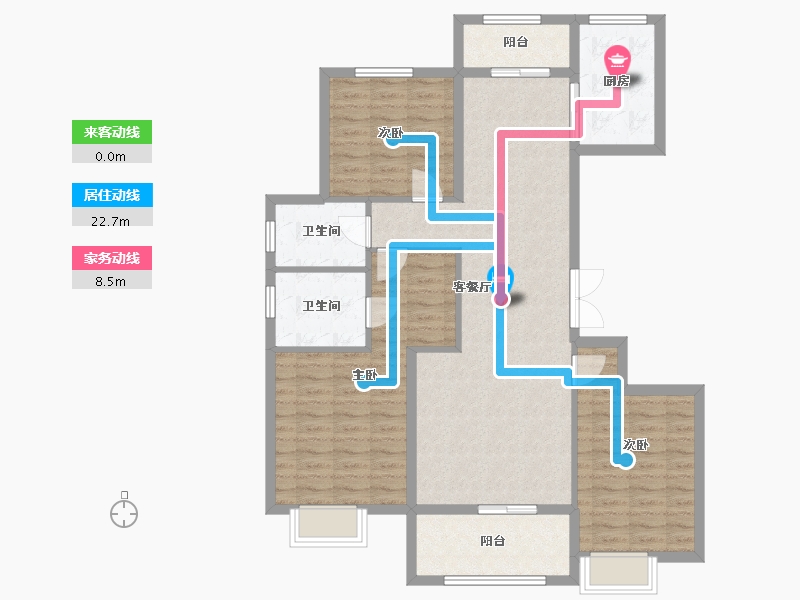 山东省-泰安市-城开林溪郡-106.00-户型库-动静线