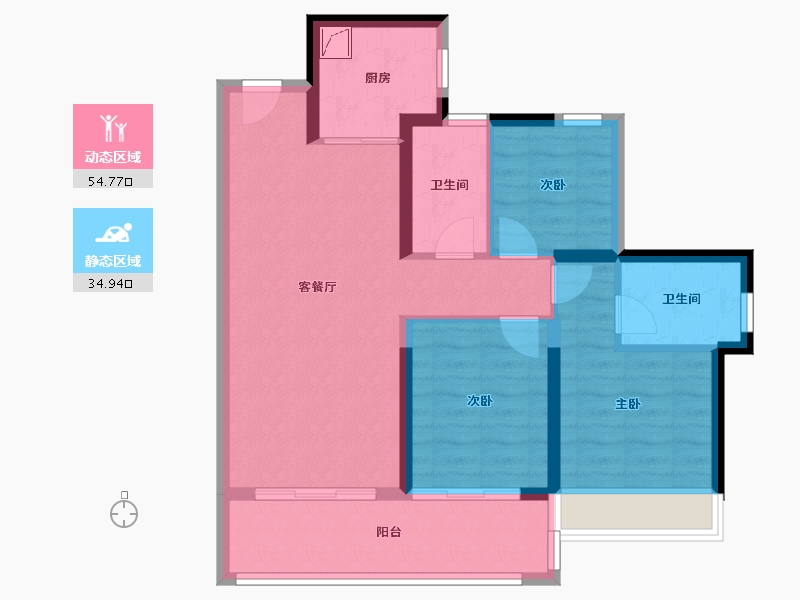 广东省-汕头市-中海地产悦江府北区东区-79.73-户型库-动静分区