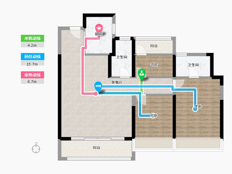 浙江省-温州市-凯迪新城博科园-95.00-户型库-动静线