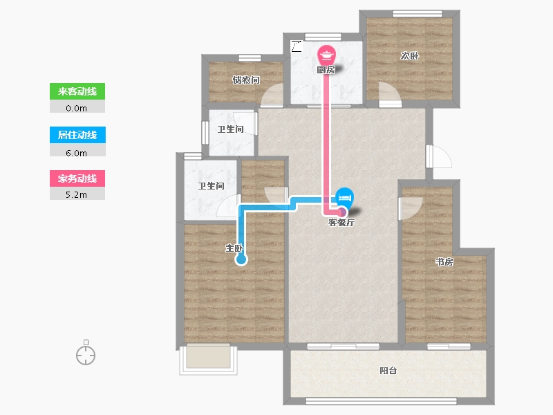 浙江省-金华市-野风广场-99.20-户型库-动静线