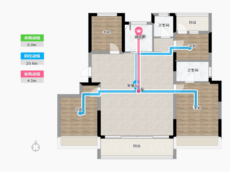 浙江省-温州市-凯迪新城博科园-111.01-户型库-动静线