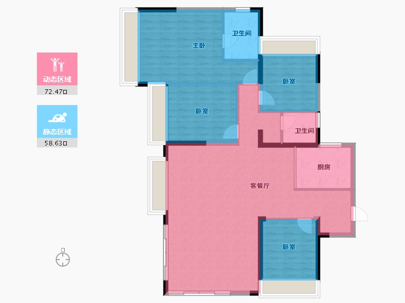 四川省-绵阳市-九洲江渚-120.78-户型库-动静分区