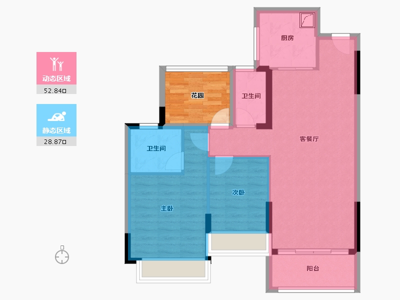 广东省-清远市-方直·君汇世家-87.14-户型库-动静分区