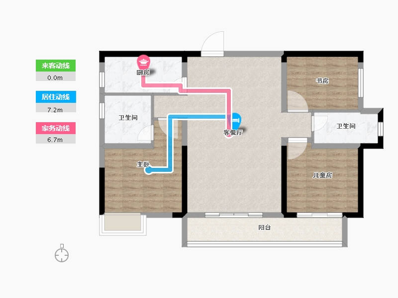 湖南省-长沙市-中建嘉和城凤凰台-92.16-户型库-动静线