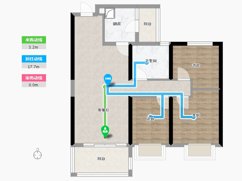 甘肃省-兰州市-恒大未来城-89.00-户型库-动静线