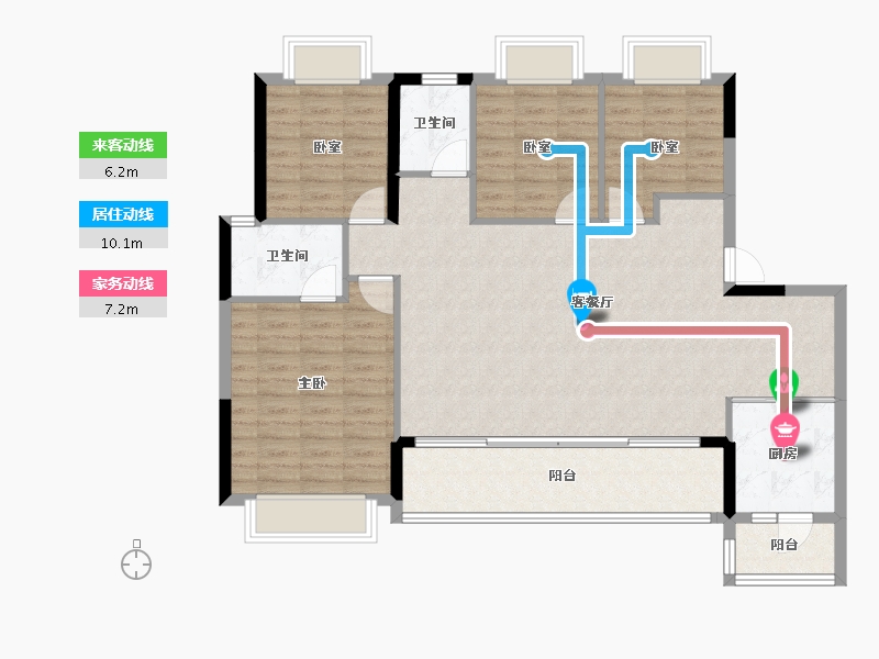 重庆-重庆市-龙湖天曜昱府-113.10-户型库-动静线